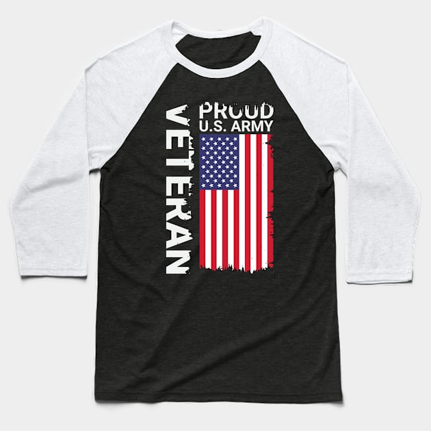 Proud us army veteran design Baseball T-Shirt by emofix